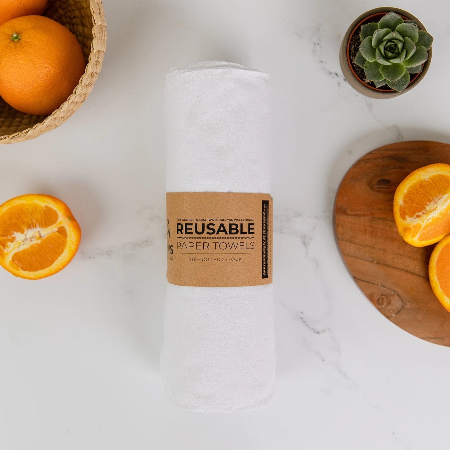 Reusable Non-Paper Towels | Pre-rolled | 24-pack