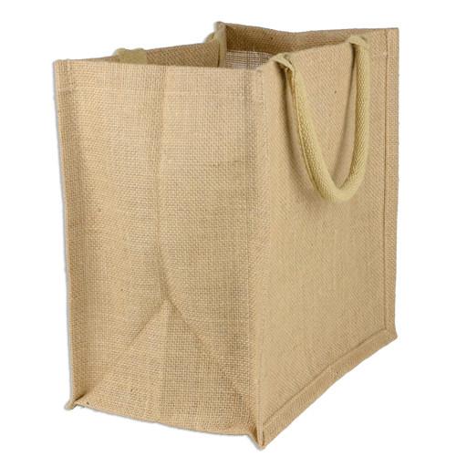 Square Jute Tote Bag w/ Deep Gusset